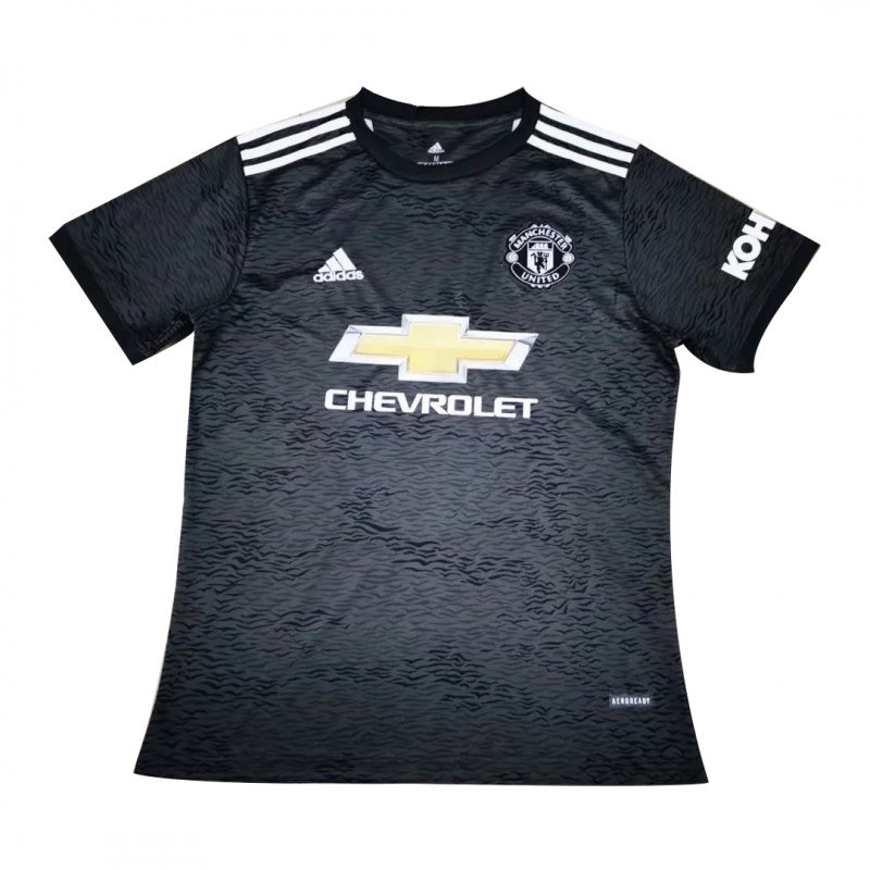 Manchester United 20-21 Away Black Soccer Jersey Shirt - Click Image to Close